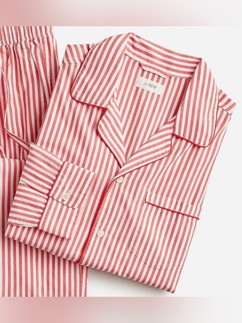 J. Crew Pajama Top in Cotton Poplin - Size L